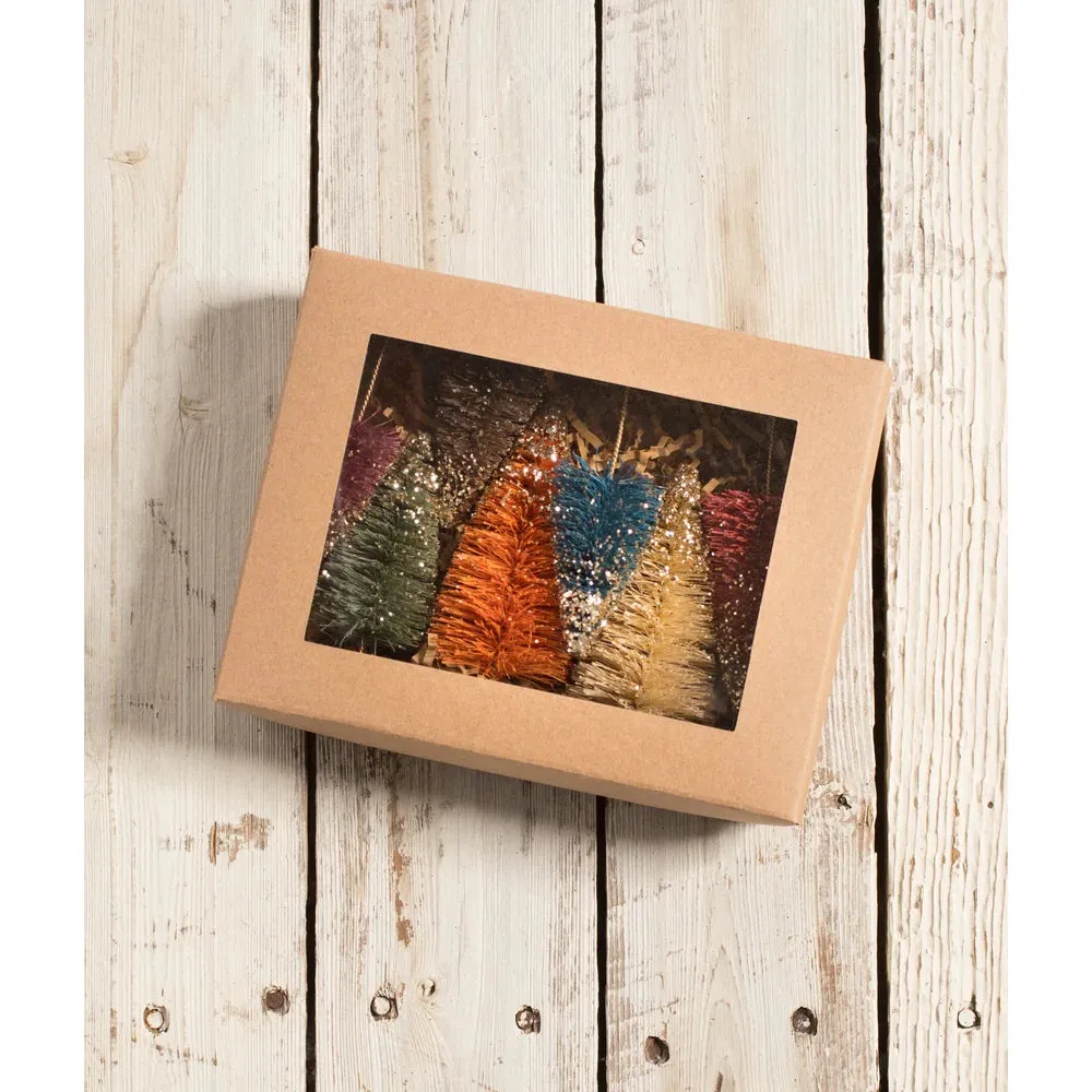 LC2402 - Fall Bottle Brush Trees Set of 7