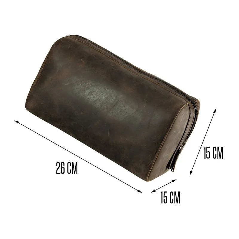 Leonhard Heyden Salisbury Toiletry Kit, Brown Leather