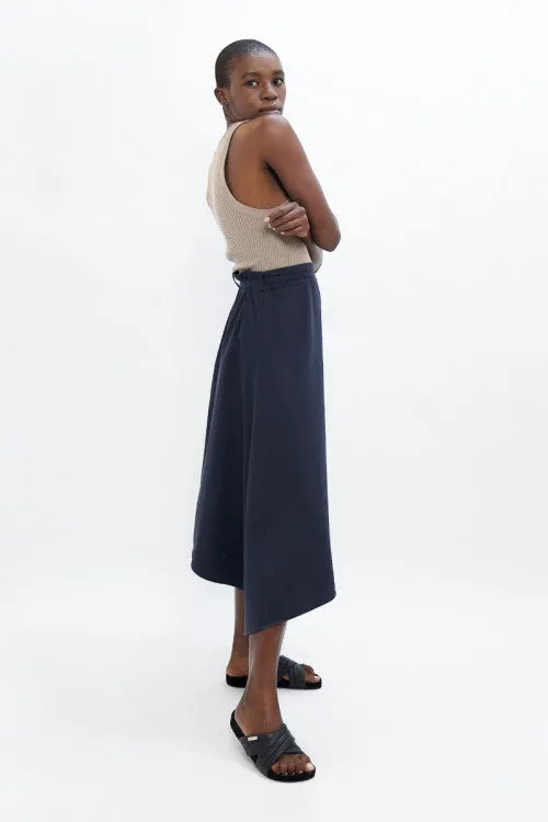 MALLORCA ORGANIC COTTON TWILL ASYMMETRIC SKIRT