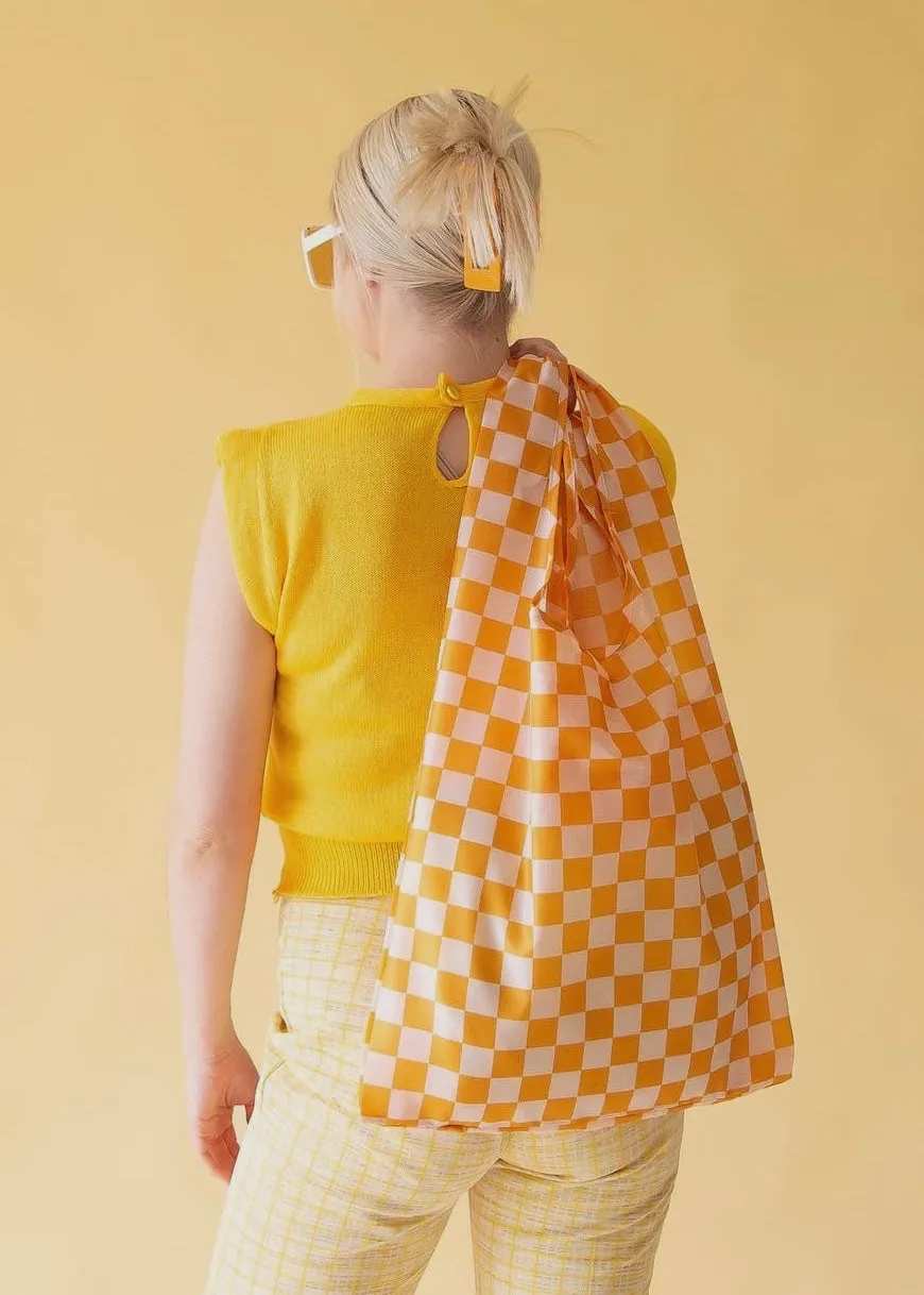 Marigold Check Reusable Bag