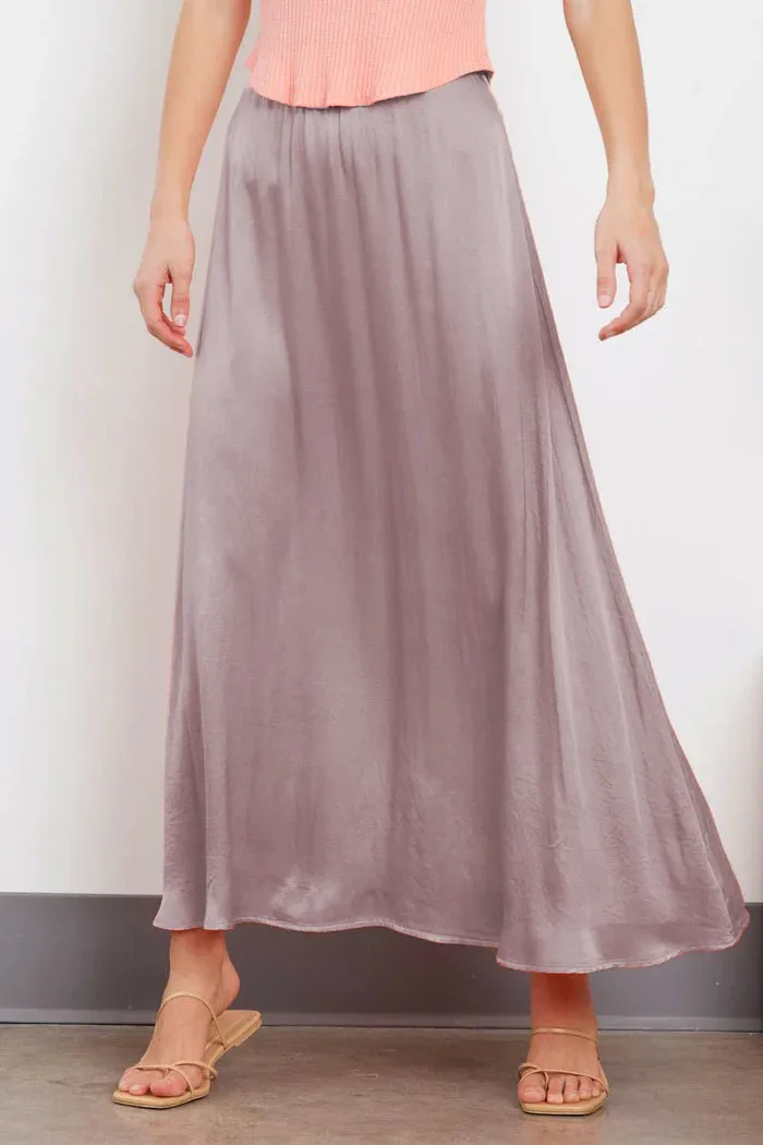 Maureen Silky Volume Skirt - Mocha