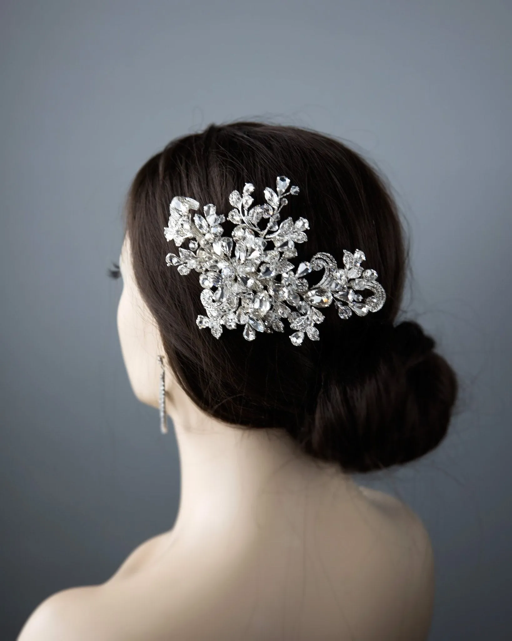 Maximalist Crystal Wedding Headpiece