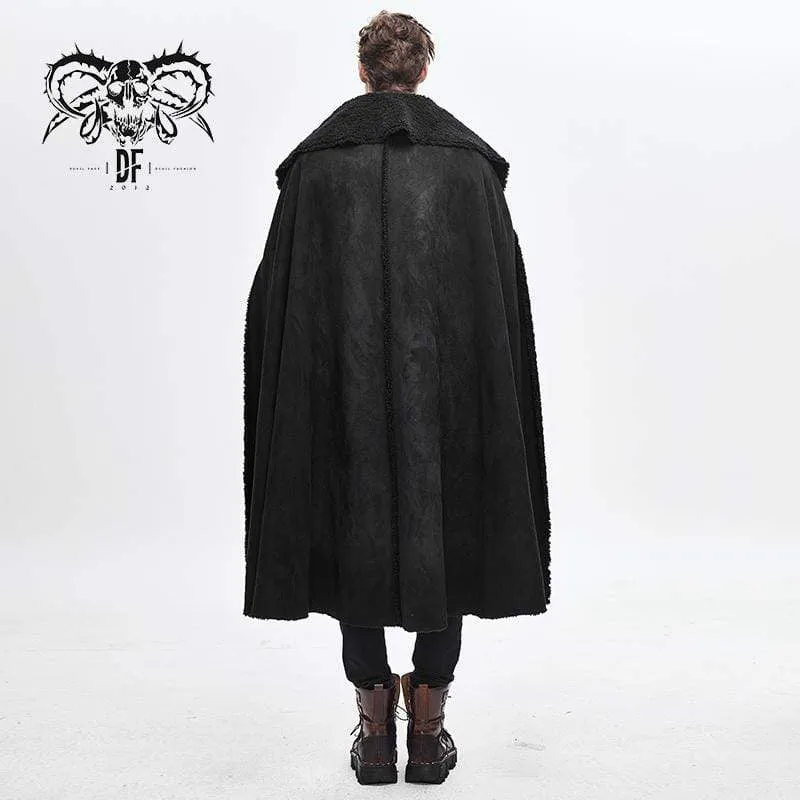 Men's Gorgeous Belts Furry Winter Cloaks