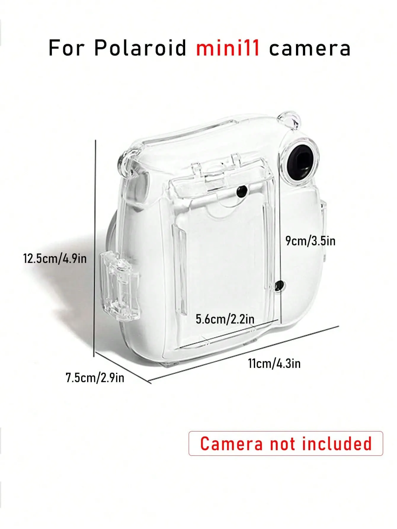 Mini 11 Camera Bag With Crystal Case 3-in-1 Set Including Protective Case