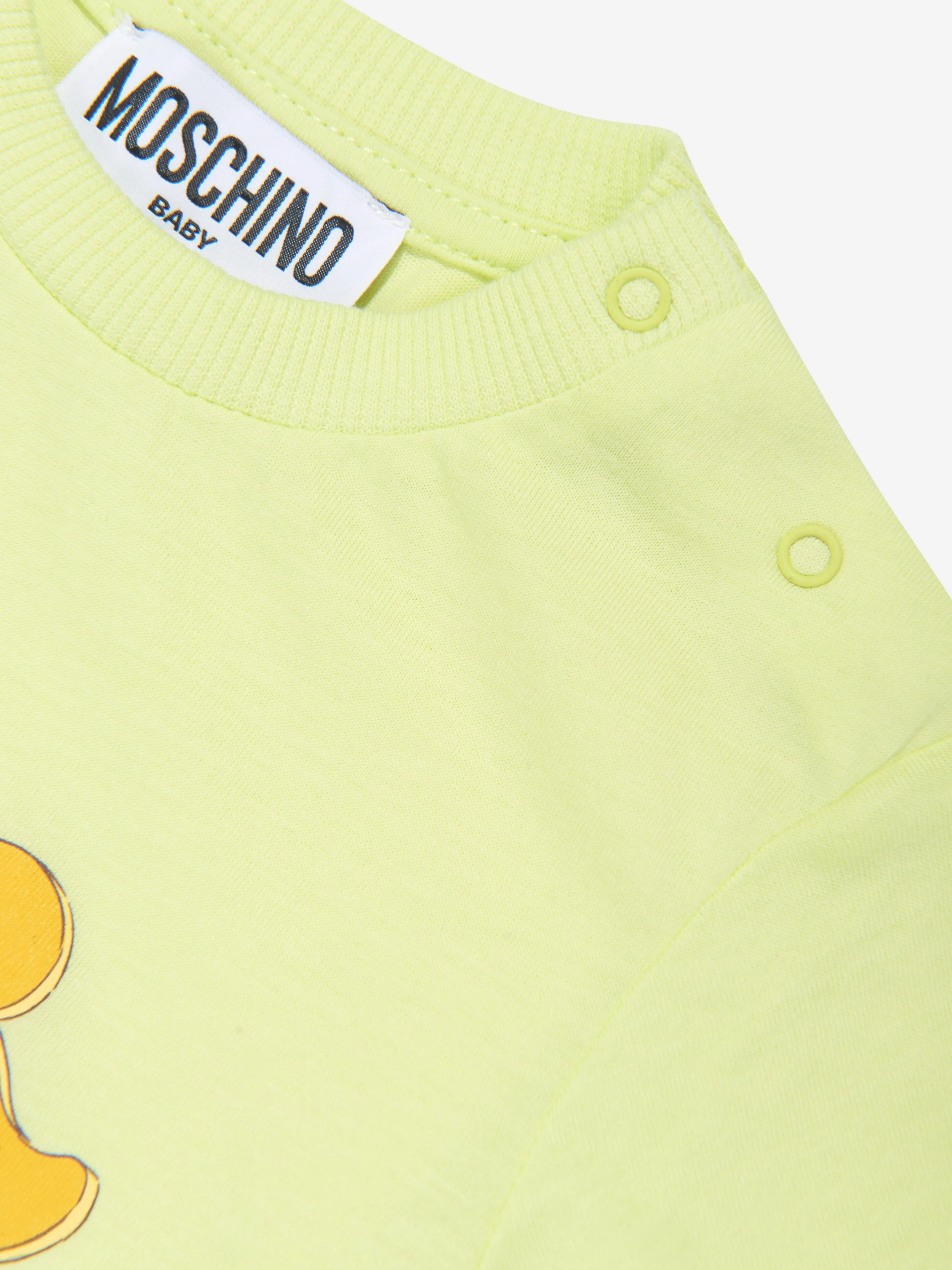 Moschino Baby Teddy Toy T-Shirt in Yellow