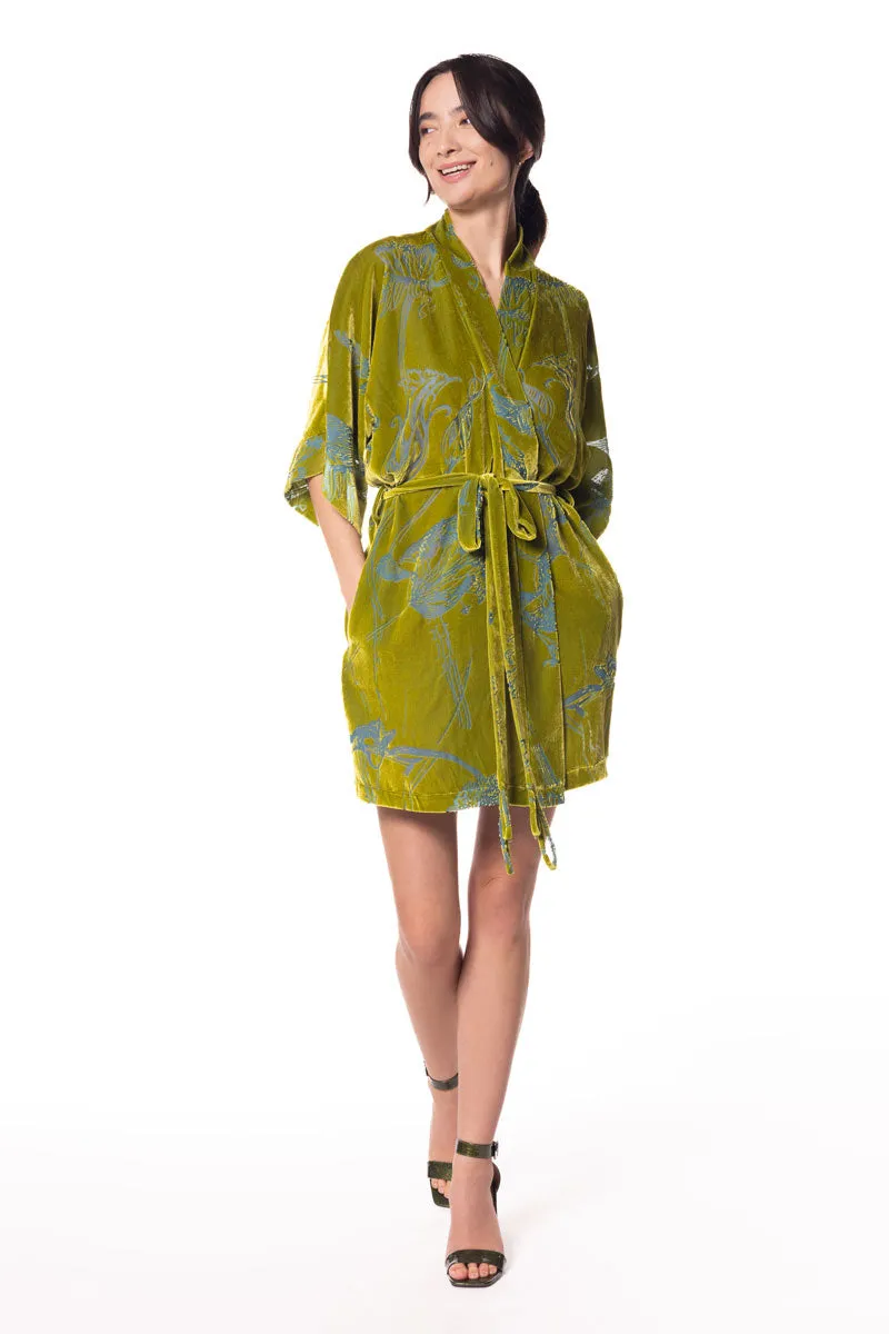 Moss Fabergé Velvet Short Robe