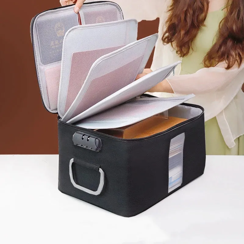 Multi-Layer Removable Waterproof File Document Storage Organizer Bag