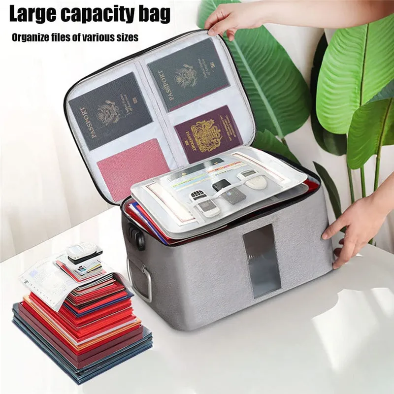 Multi-Layer Removable Waterproof File Document Storage Organizer Bag