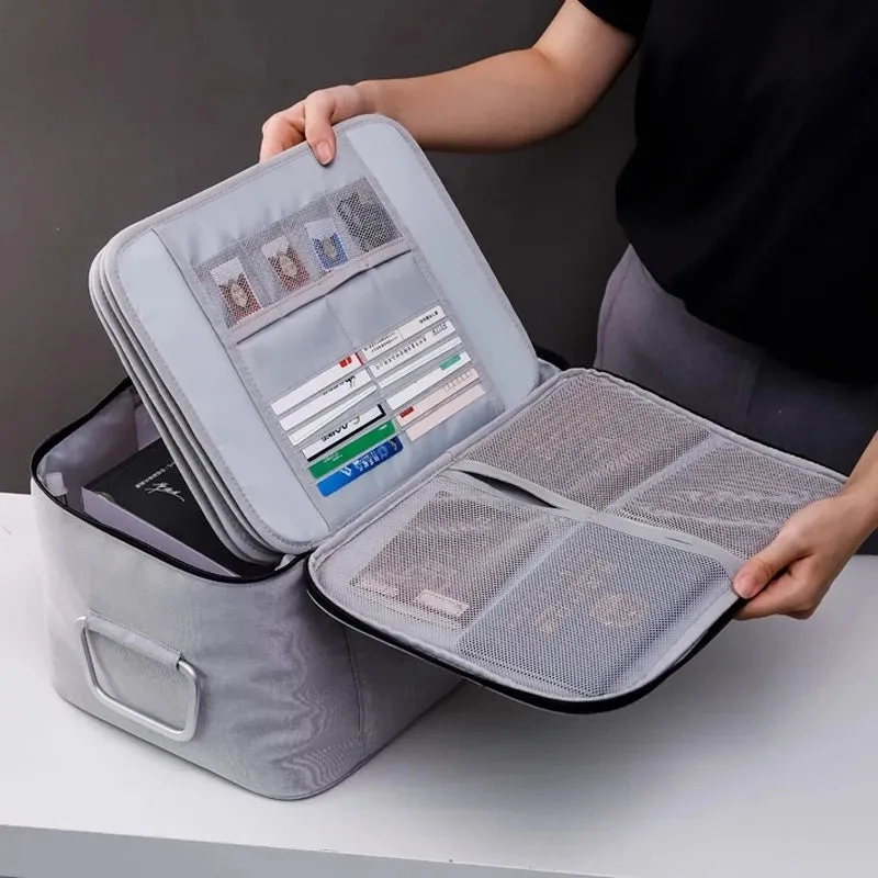 Multi-Layer Removable Waterproof File Document Storage Organizer Bag