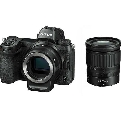 Nikon Z 6 Mirrorless Digital Camera with 24-70mm Lens and FTZ Mount Adapter Kit-International Model