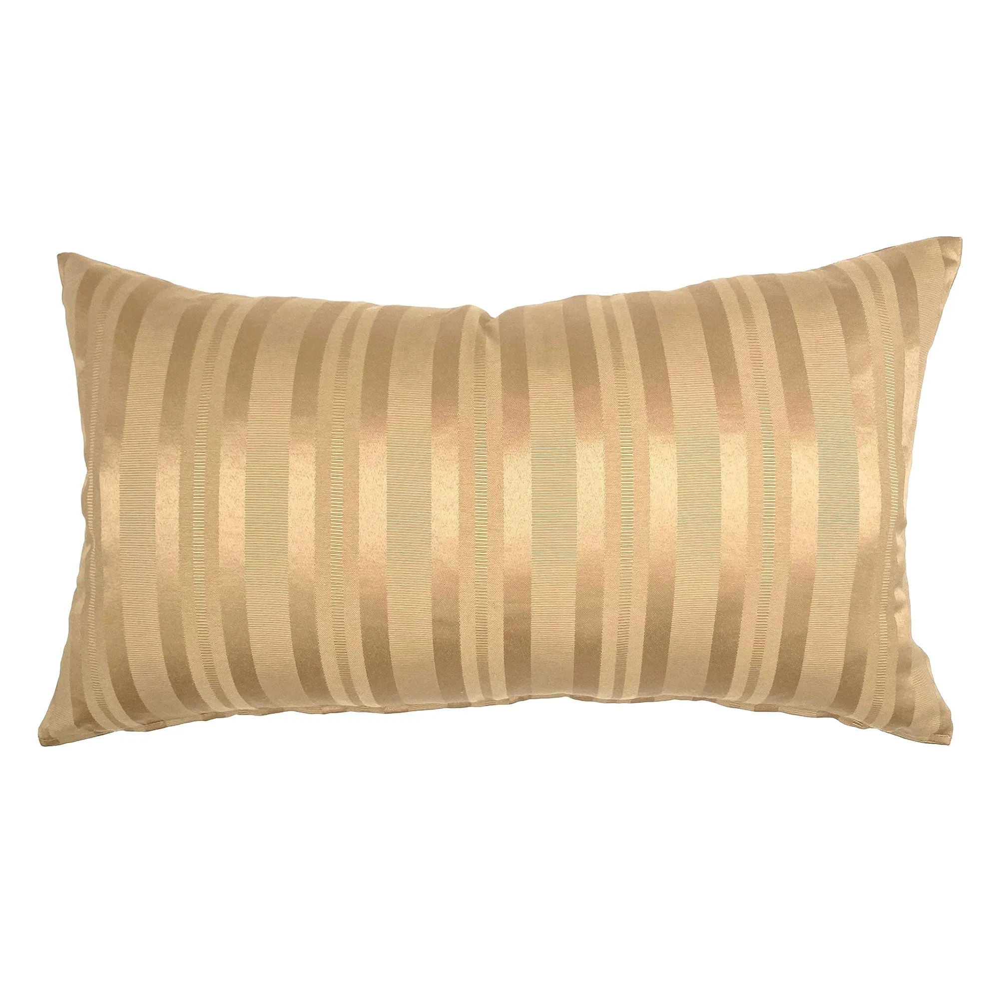 Old Gold Striped Lumbar Pillow Cover 15x26