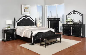 Opulent Black Queen Bed