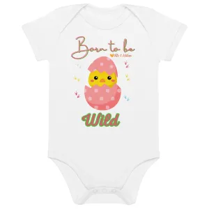 Organic cotton baby bodysuit, Born to be - Fitz & Willow