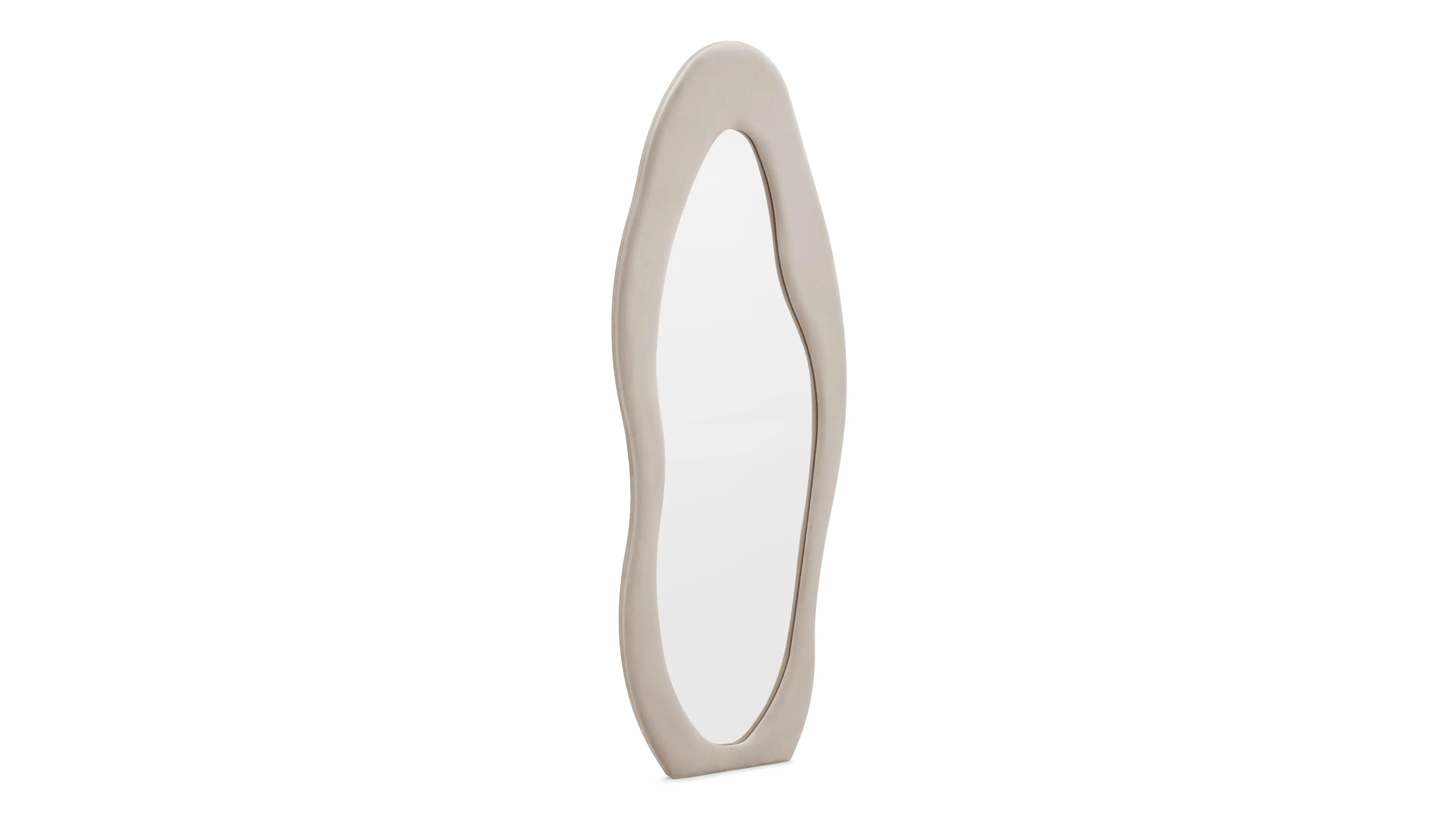 Organic - Organic Floor Mirror, Taupe Velvet