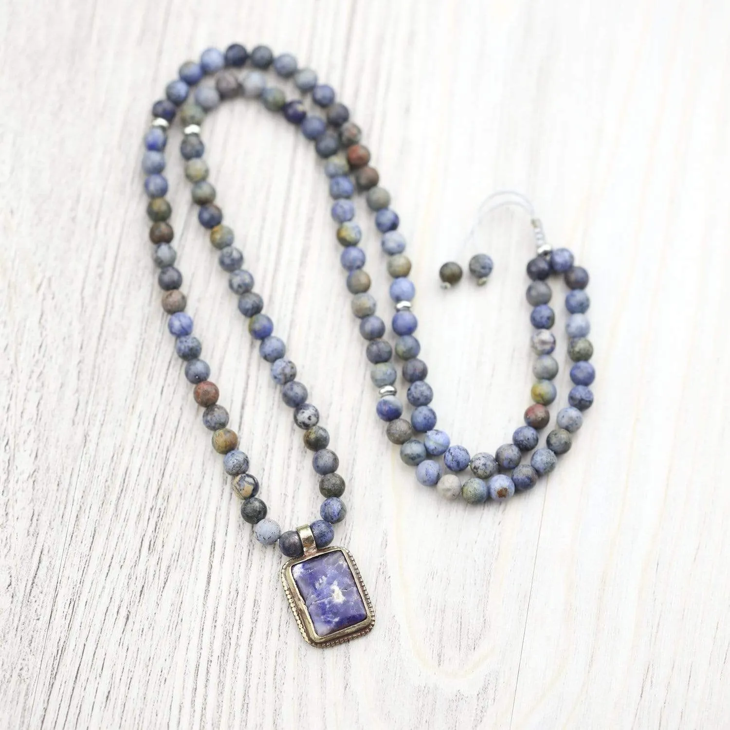 Patience & Healing Dumortierite Mala