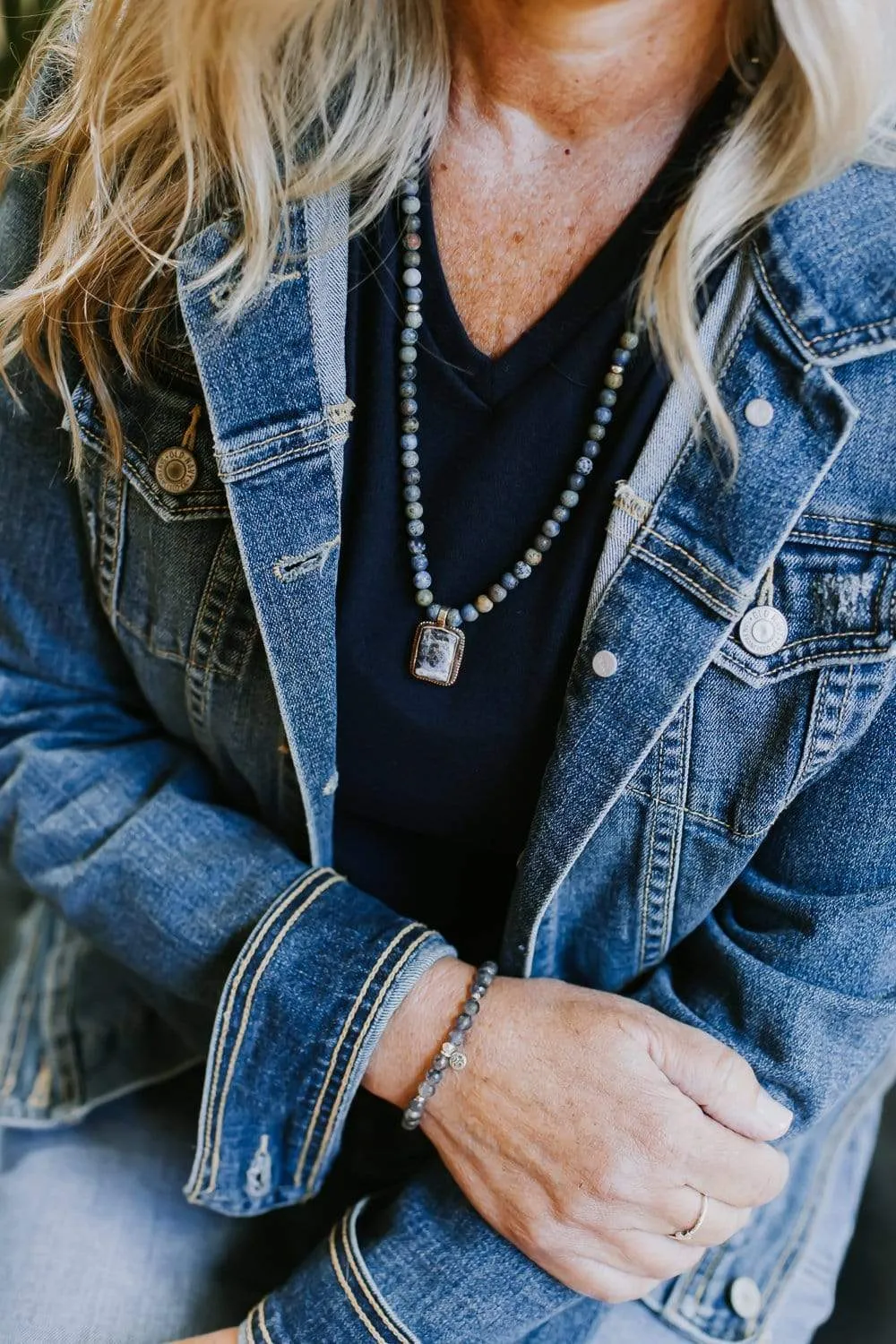 Patience & Healing Dumortierite Mala