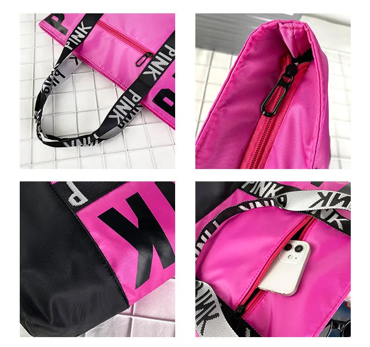 PINK travel bag portable lightweight gym bag（AB2051）