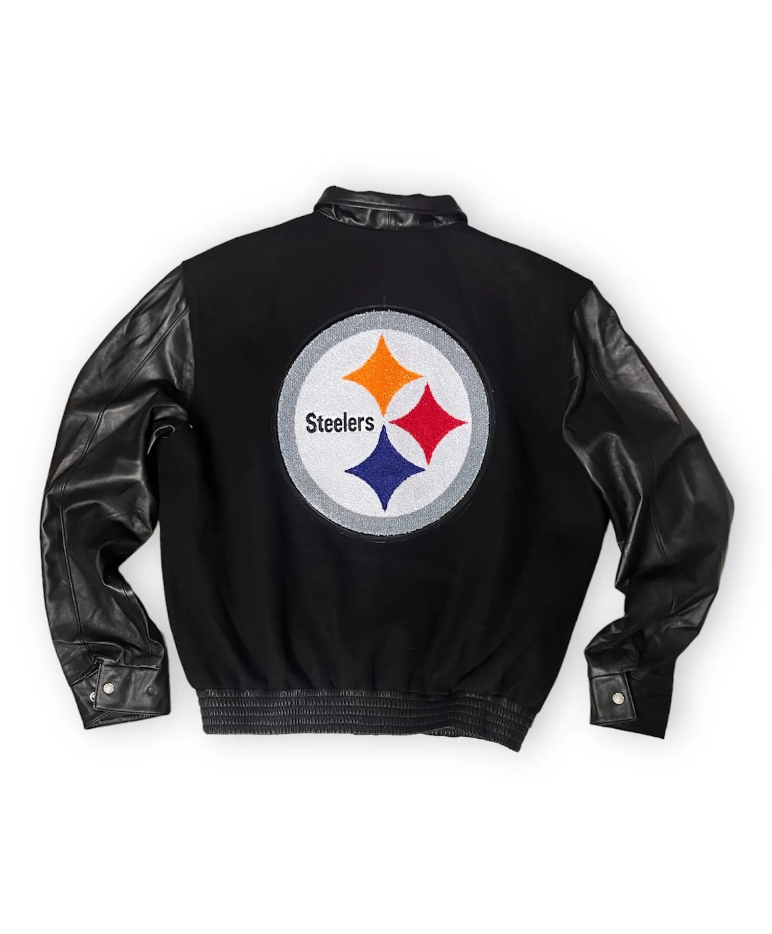 PITTSBURGH STEELERS WOOL & LEATHER VARSITY JACKET