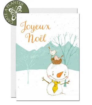 Plantable Christmas Card - The Snowman and the Nest