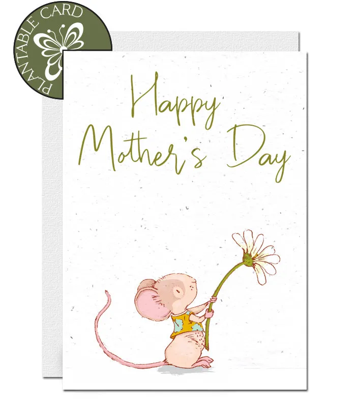 Plantable Mother's Day Card - Mouse