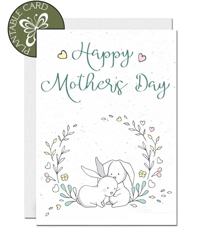 Plantable Mother's Day Card - Rabbits