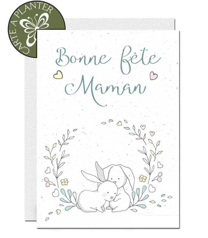 Plantable Mother's Day Card - Rabbits