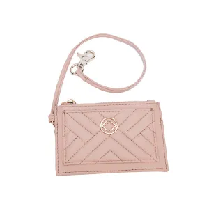 Poppy Quilted Ballet Pink Leather Purse With Light Gold Hardware