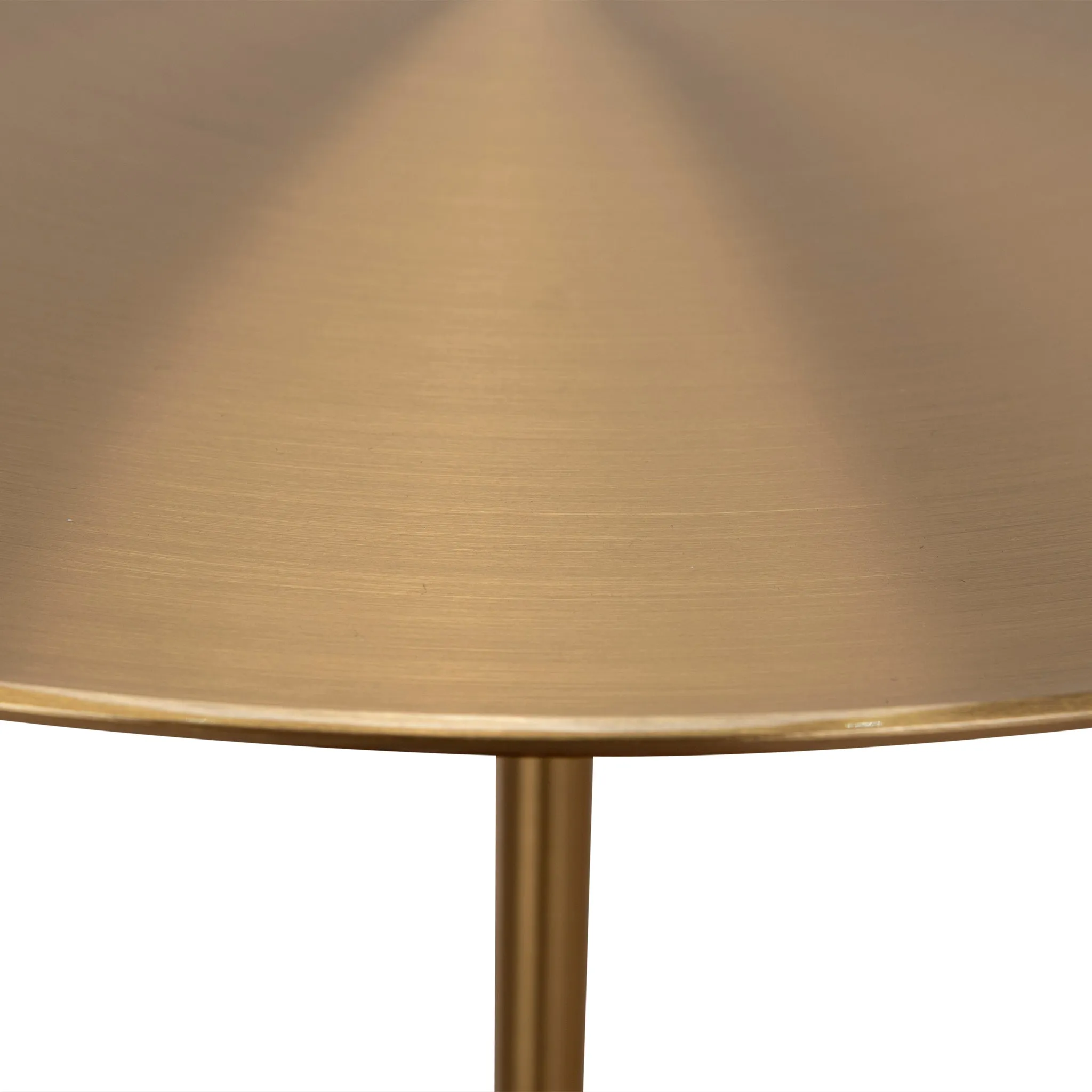 Pravina 45cm Brushed Gold Side Table - Rosso Levanto Marble