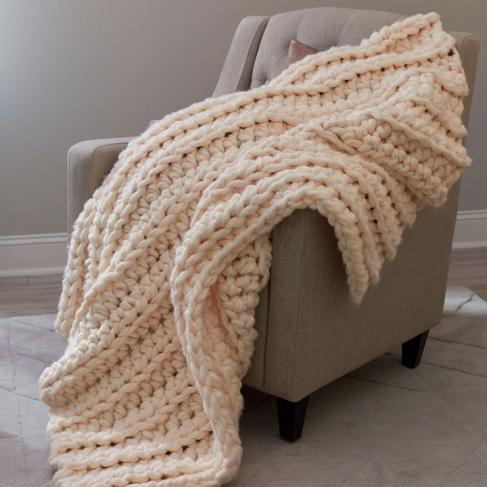 Red Heart Gorgeous Crochet Throw