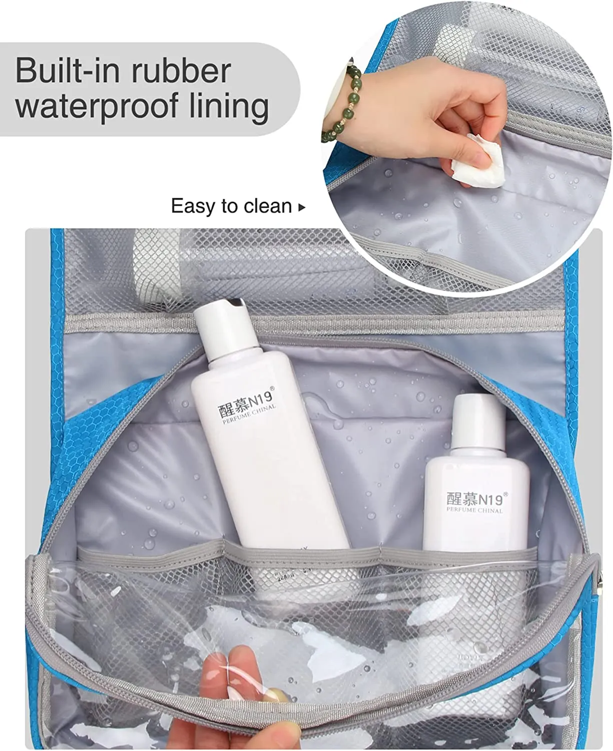 Relavel Travel Hanging Toiletry Bag（Blue）