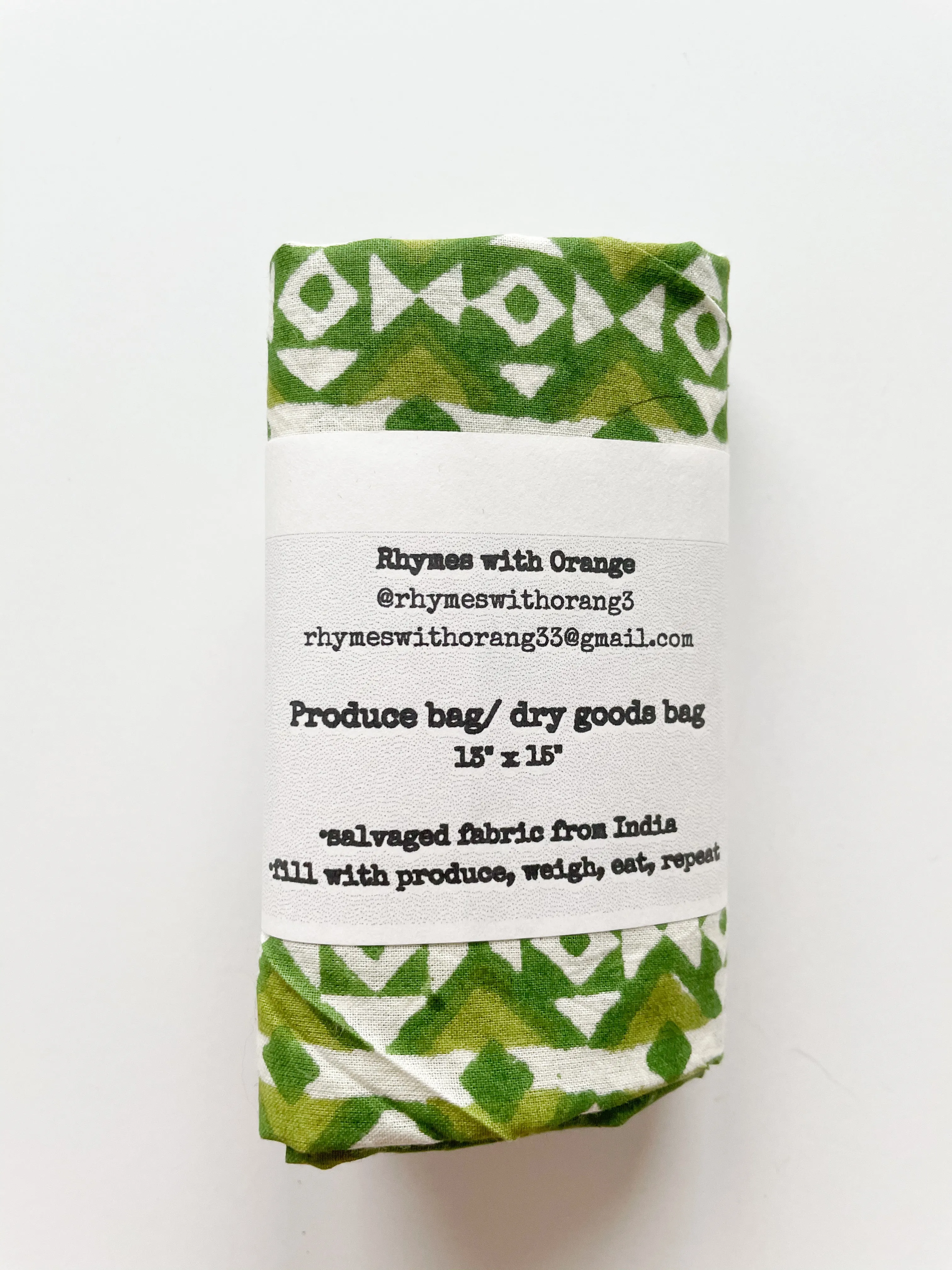 Reusable Zero Waste Organic Cotton Produce   Dry Goods Bags -13" x 15"