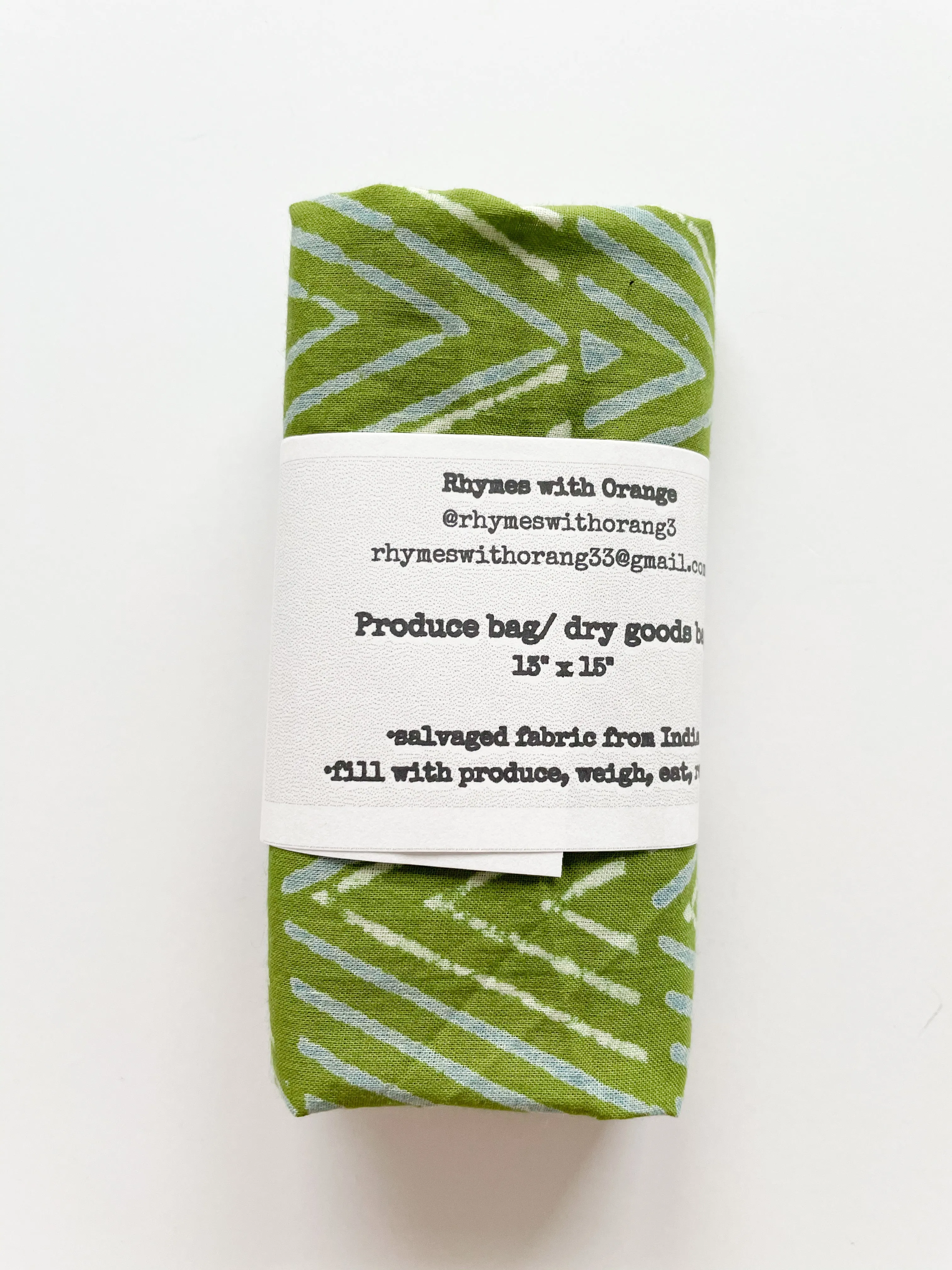 Reusable Zero Waste Organic Cotton Produce   Dry Goods Bags -13" x 15"