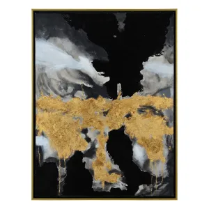 Royal Palm-37.6X49.6X3Gold Leaf Floating Frame/ Box 57X46X5"