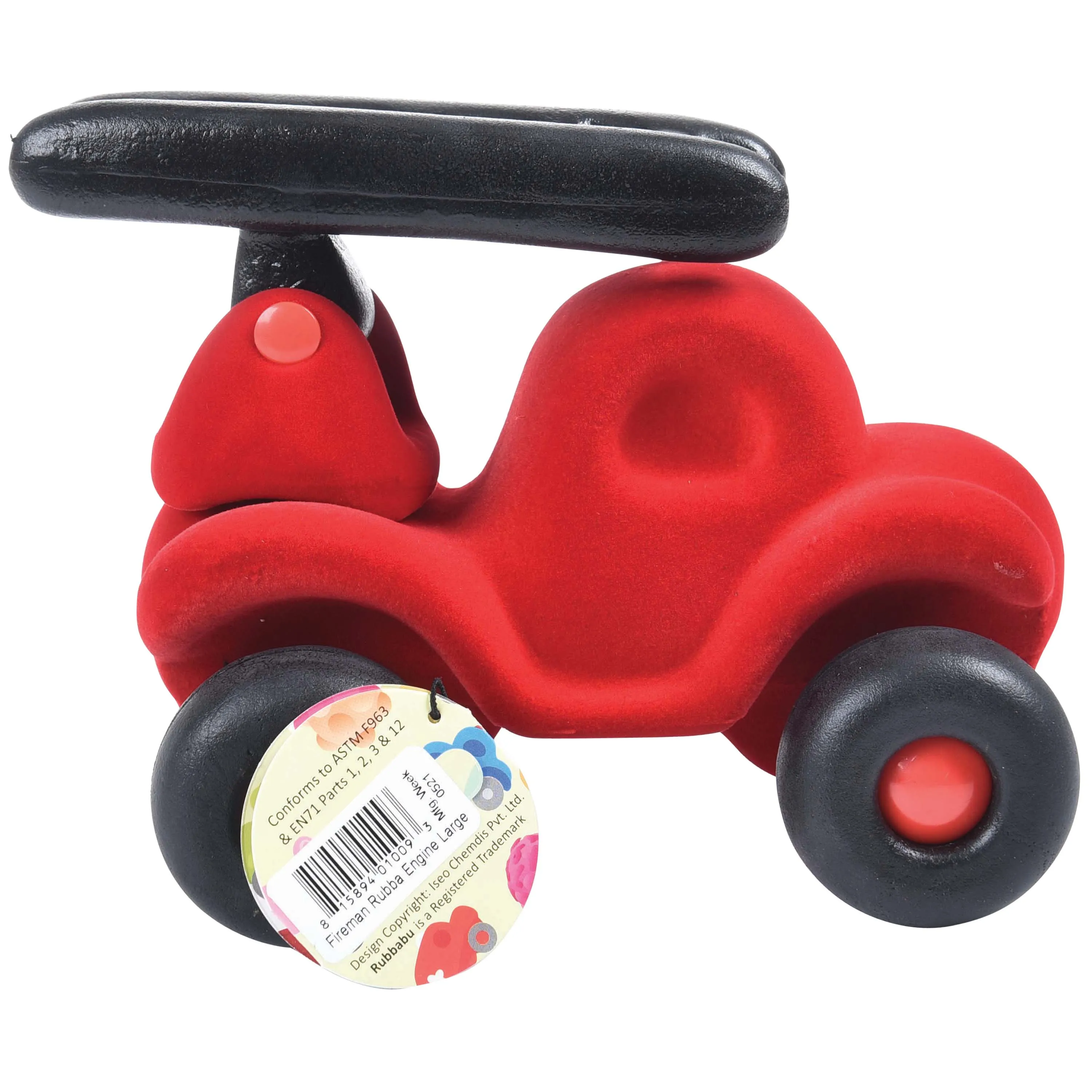 Rubbabu&reg; Fireman Rubba Engine, Red