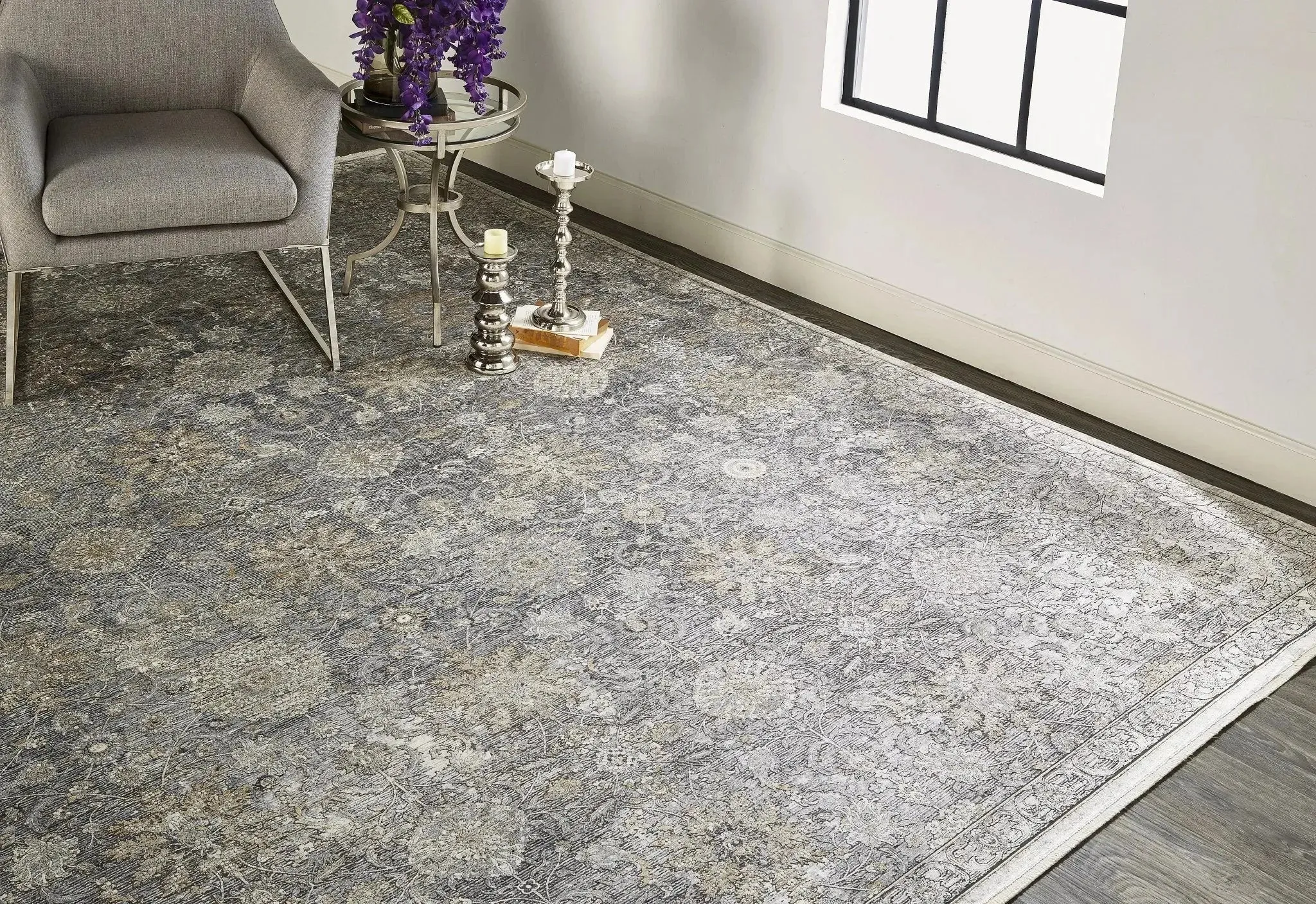 Sarrant 9193965F Grey/Silver Rug