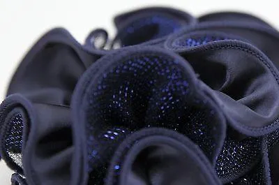 Satin Meshed Fabric Combination Dazzling Ponytail Holder  Elastic Scrunchie