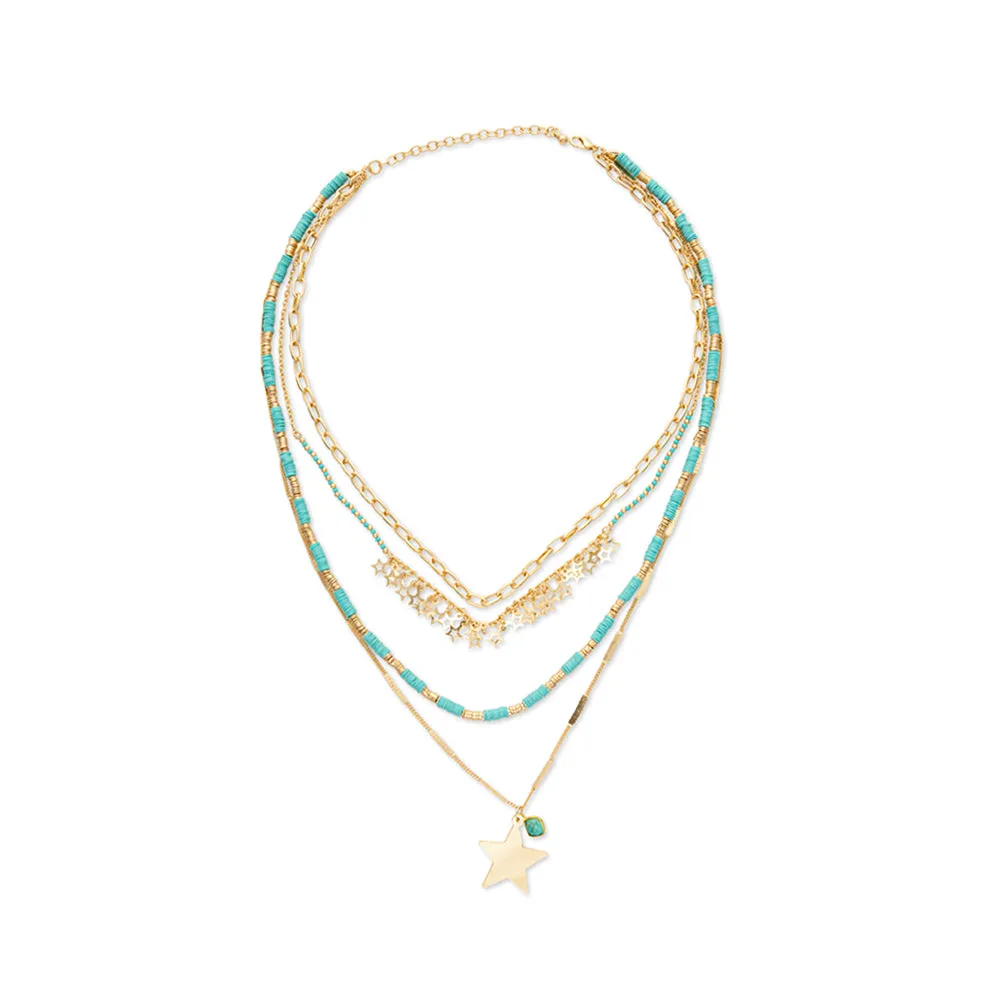 Shining Mesa Star Layered Necklace