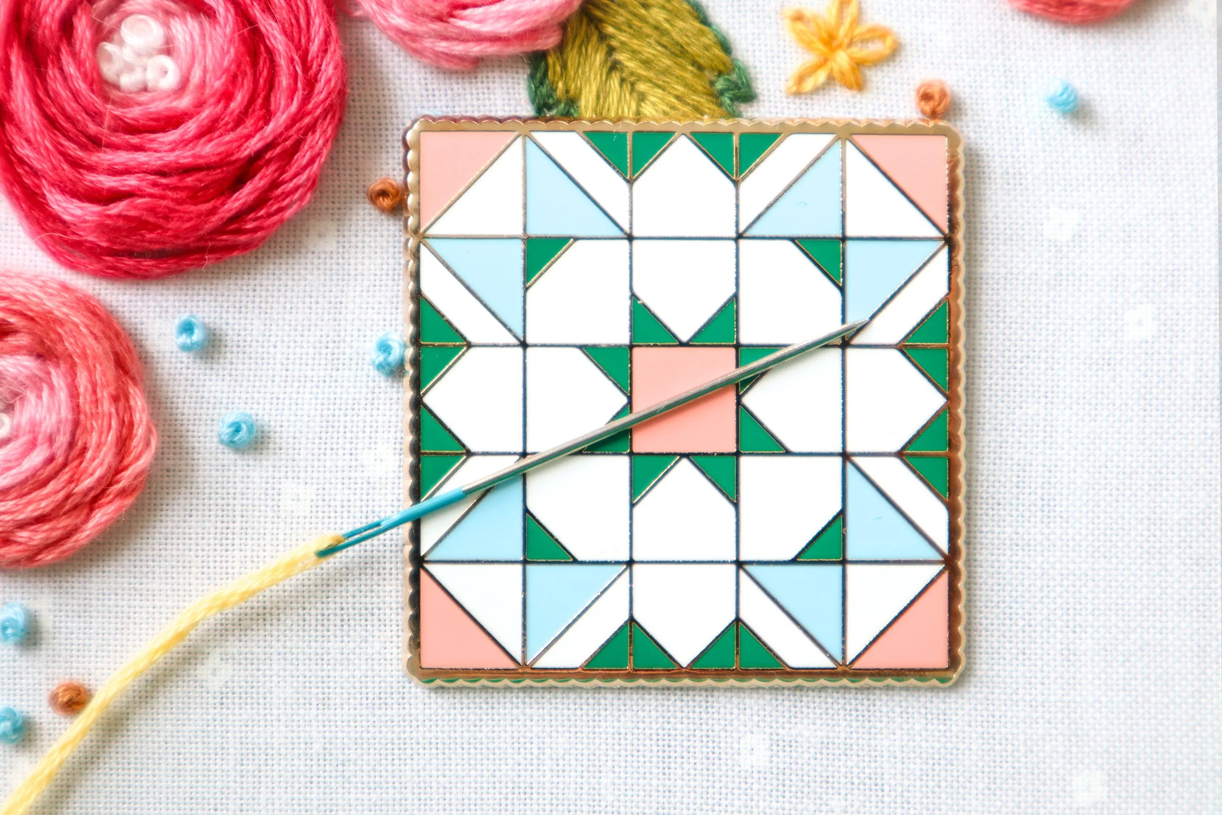 Shining Star Quilt Block Magnetic Needle Minder