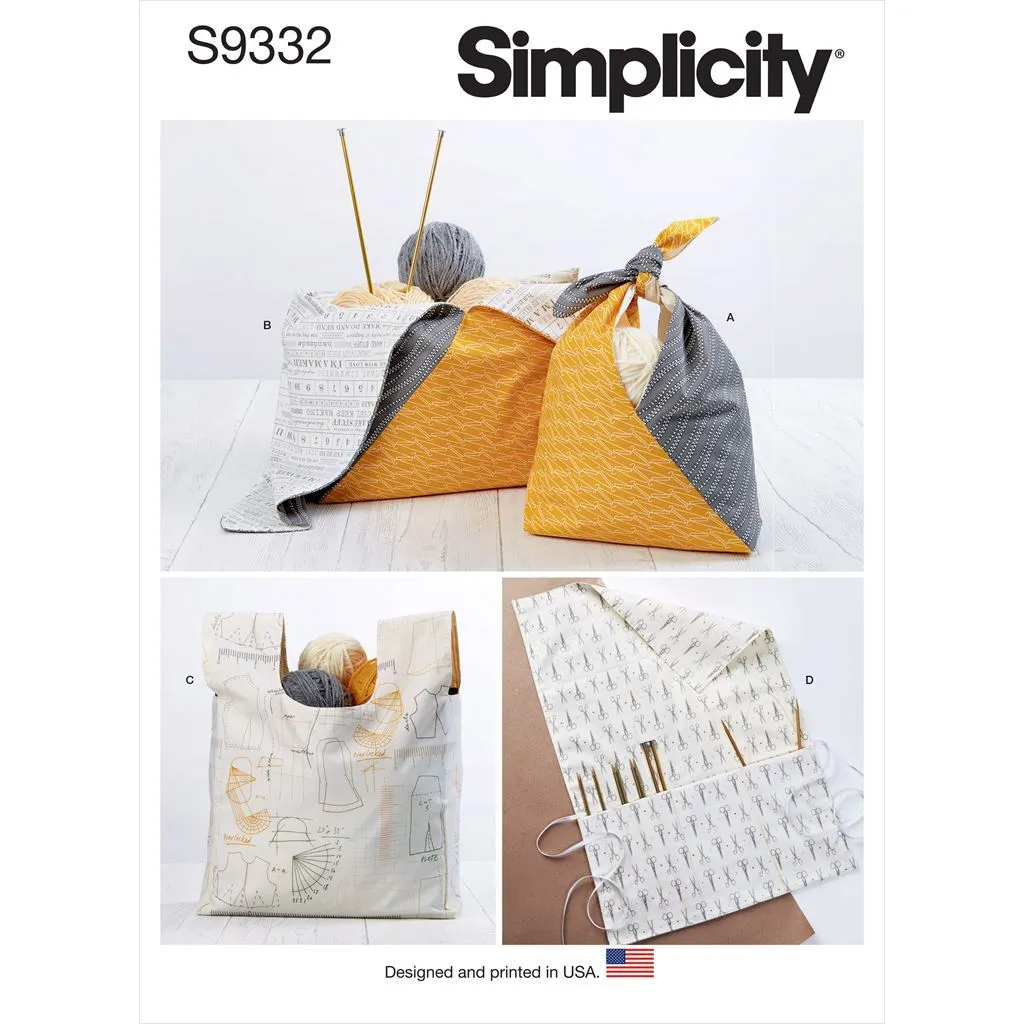 Simplicity Sewing Pattern S9332 Craft Bags