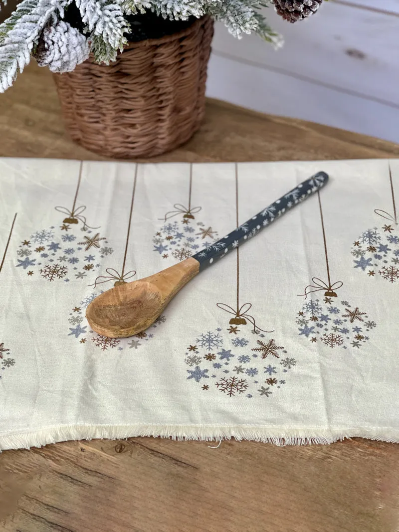 Sparkling Snowflake Towel and Spoon Set