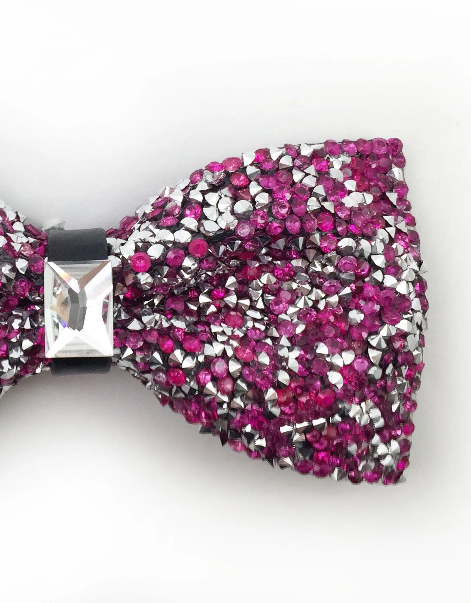 Sparkly Dark Pink Crystal Bowtie