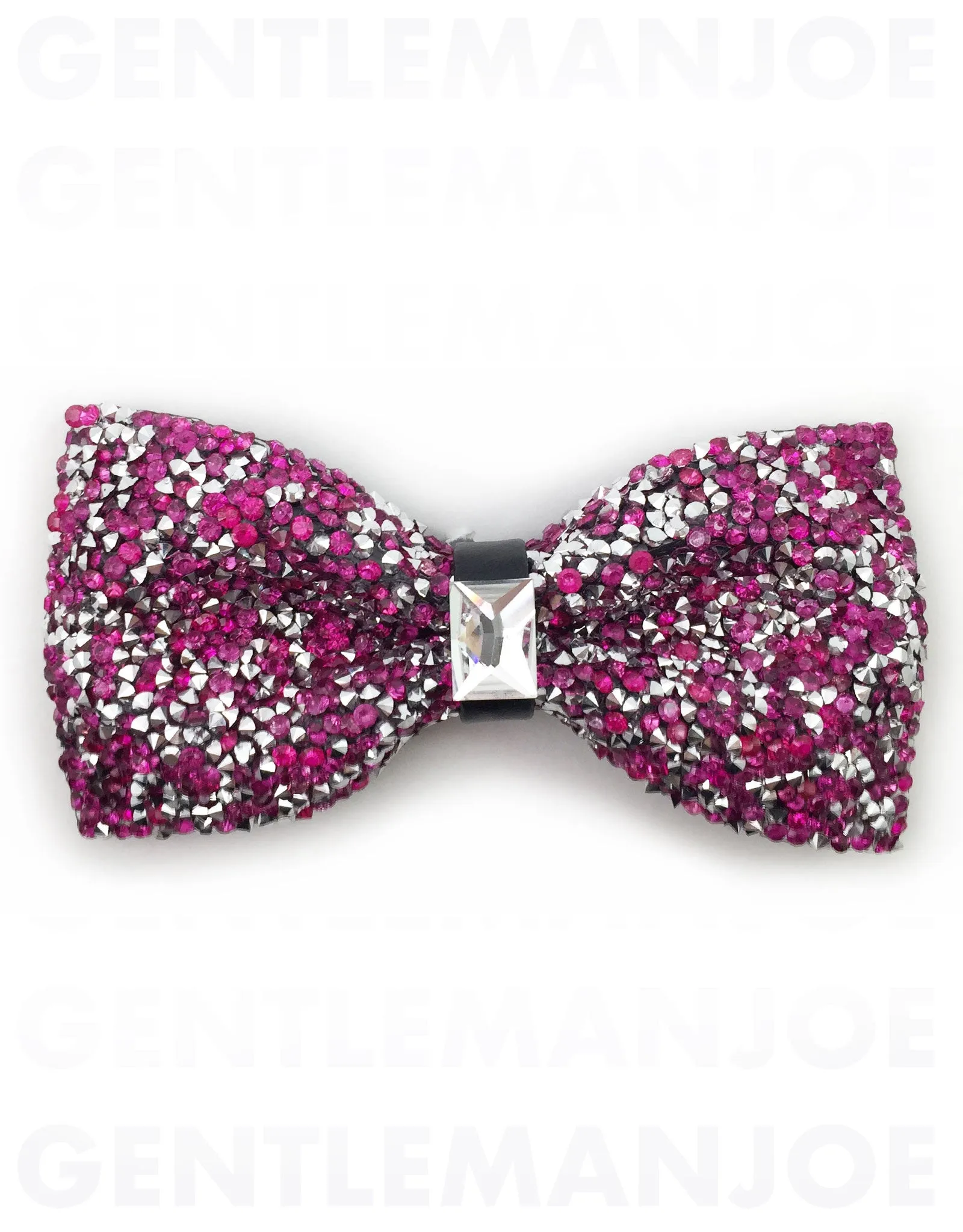 Sparkly Dark Pink Crystal Bowtie