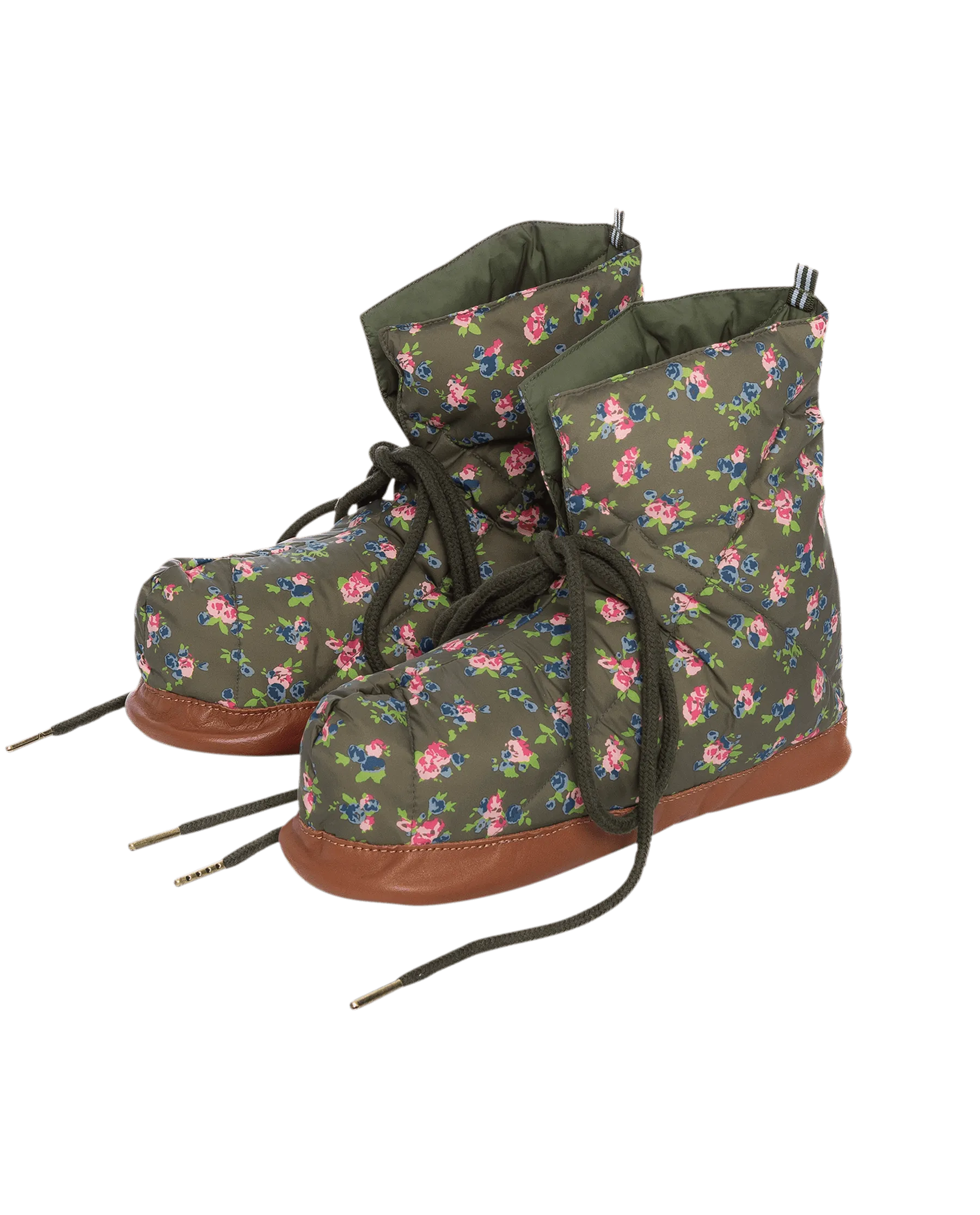 The Down Quilted Puffer Slipper. -- Cypress Basin Floral