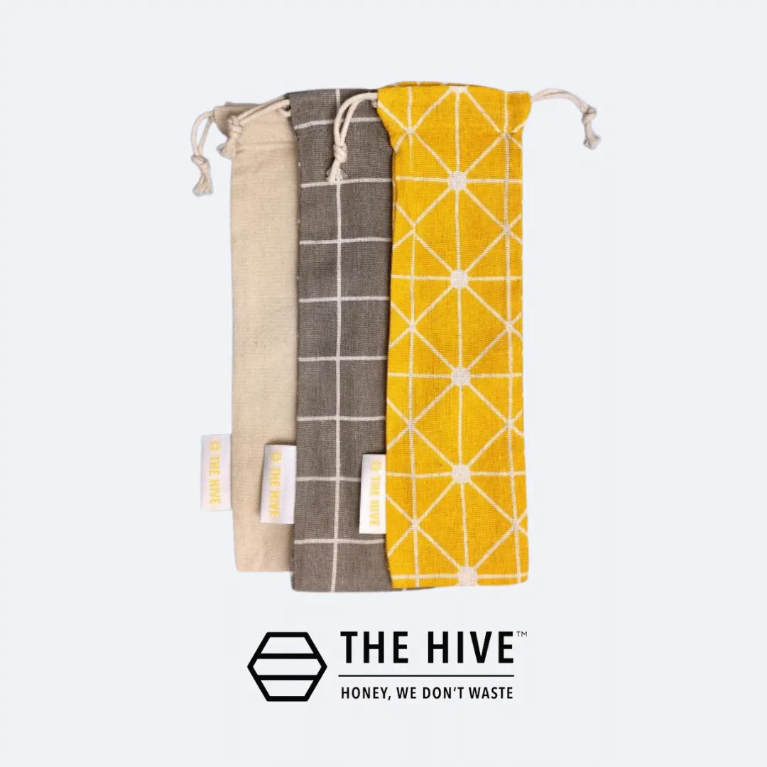 The Hive Straw Cutlery Pouch