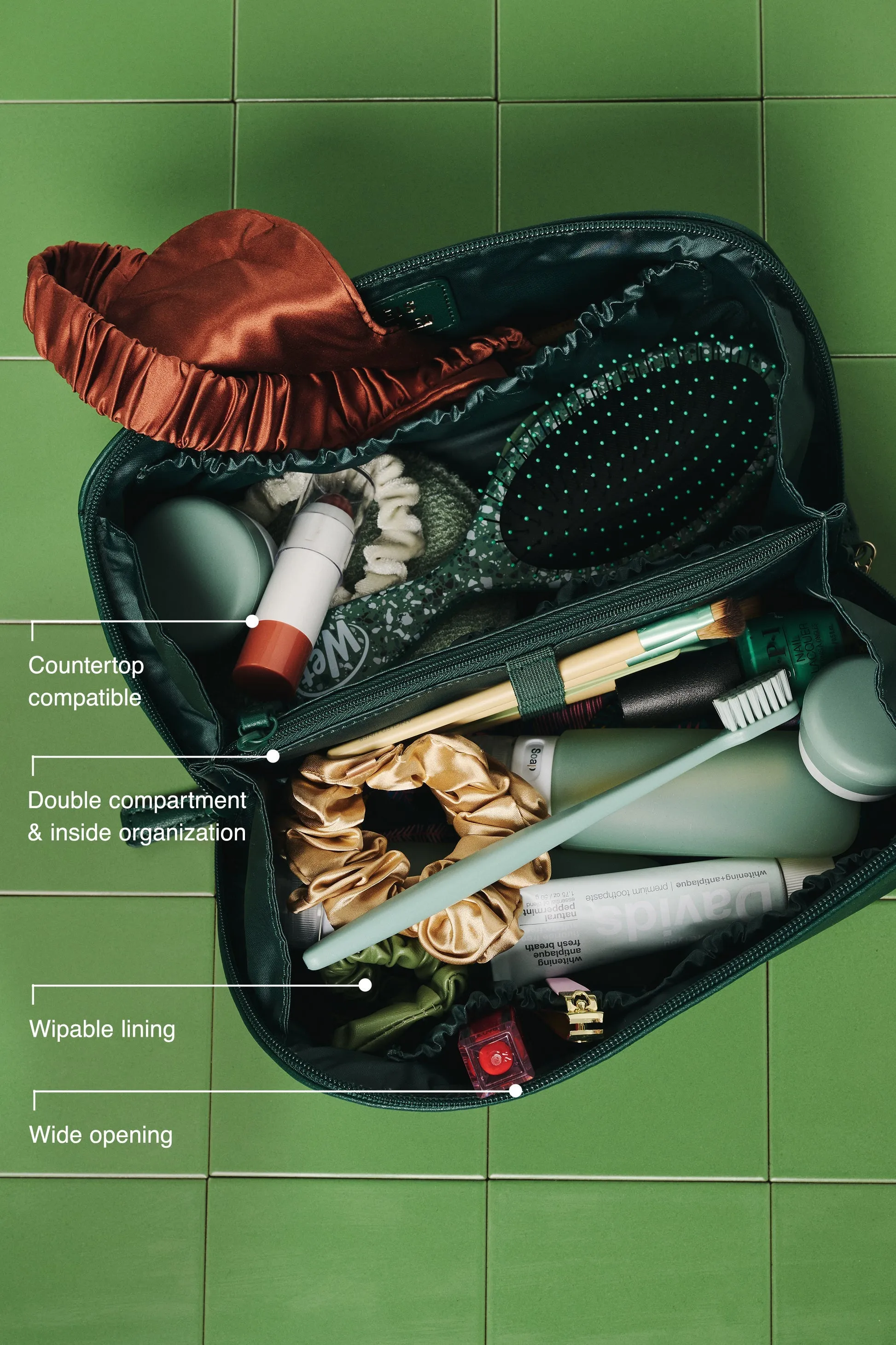 The Wicked Toiletry Kit in Wicked Green