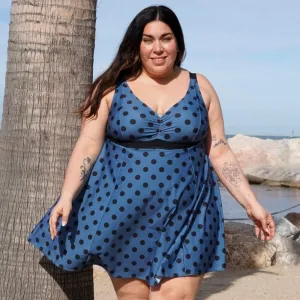 There Can Be Only One Swim Dress - Polka