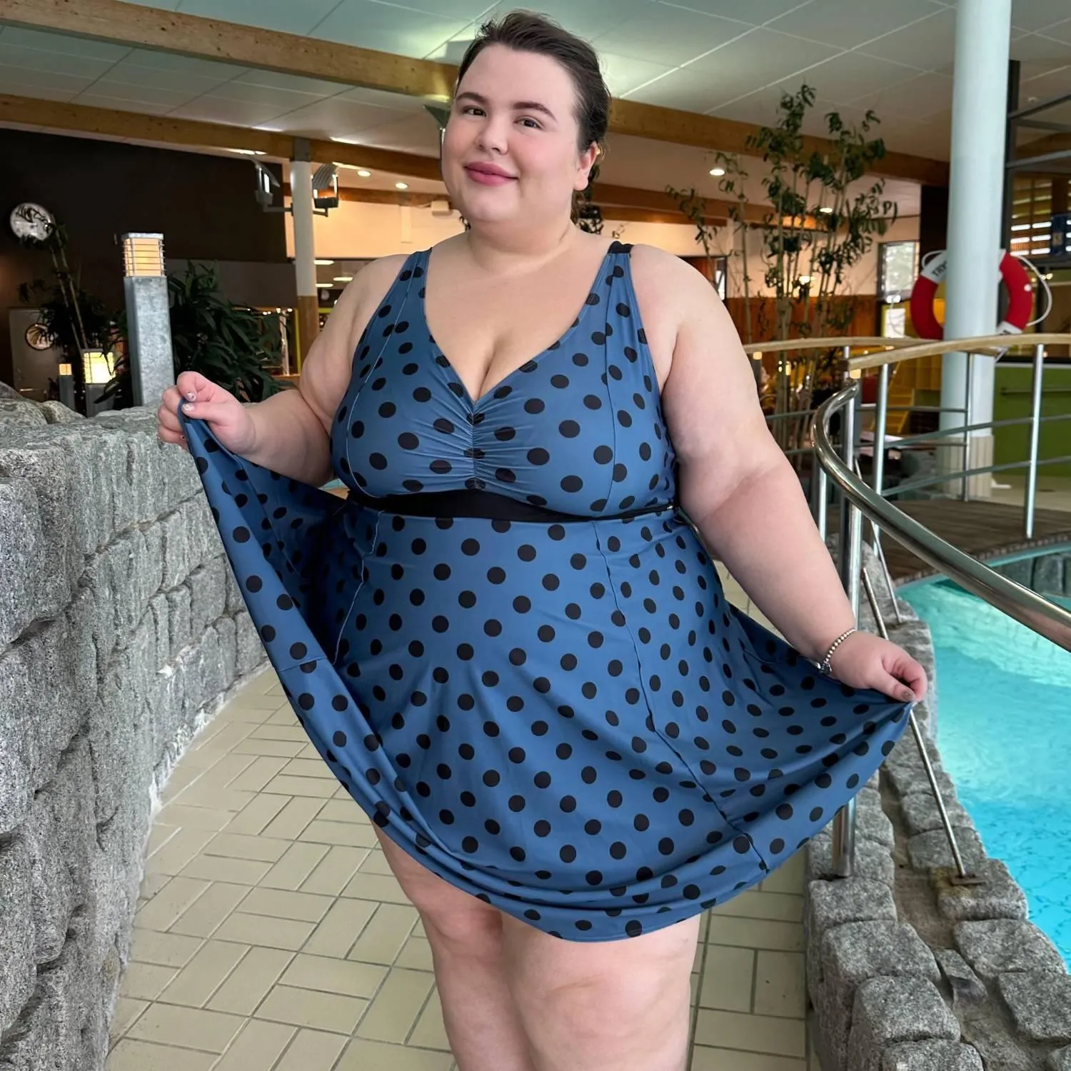 There Can Be Only One Swim Dress - Polka