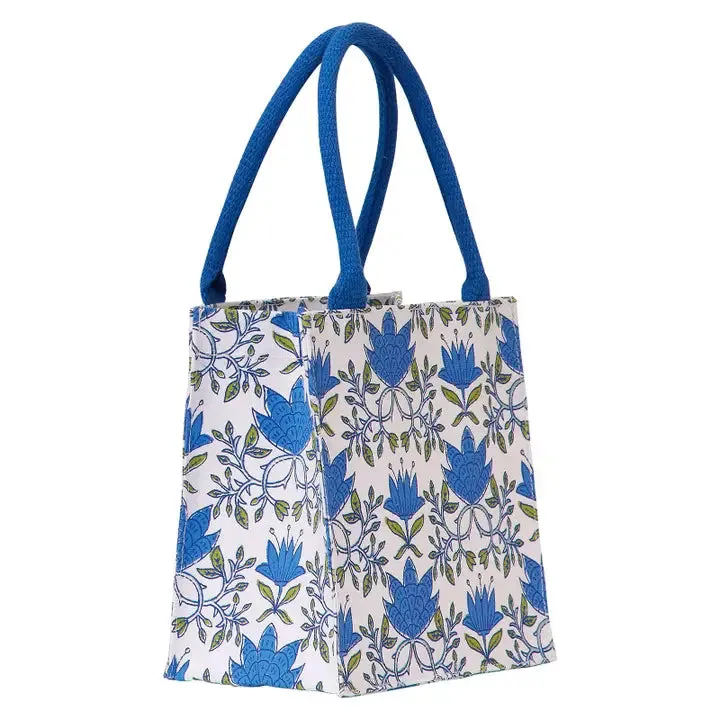 Tilly Blue Green Reusable Gift Bag Tote