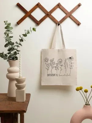 Tote Bag Aesthetic,  Retro Nature Tote Bag, Wildflower Canvas Bag, Trendy Floral Tote Bag