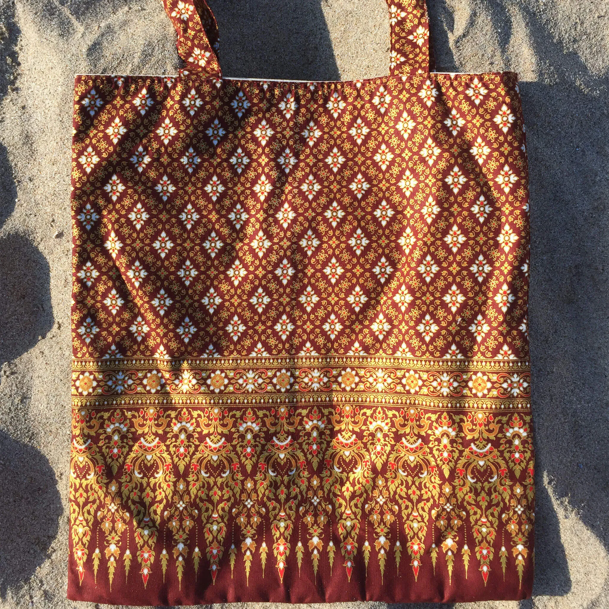 Tote Bag with Traditional Thai Pattern